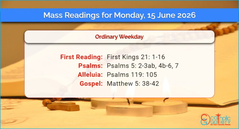 Daily Mass Readings for Monday, 15 June 2026