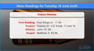 Daily Mass Readings for Tuesday, 16 June 2026