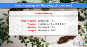 Daily Mass Readings for Thursday, 18 June 2026