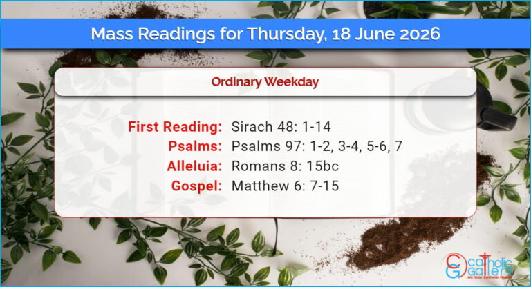 Daily Mass Readings for Thursday, 18 June 2026