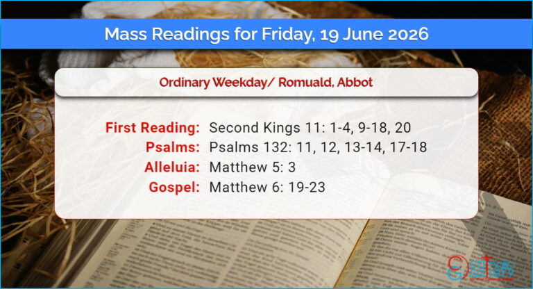 Daily Mass Readings for Friday, 19 June 2026