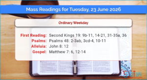Daily Mass Readings for Tuesday, 23 June 2026