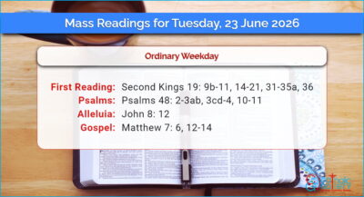 Daily Mass Readings for Tuesday, 23 June 2026