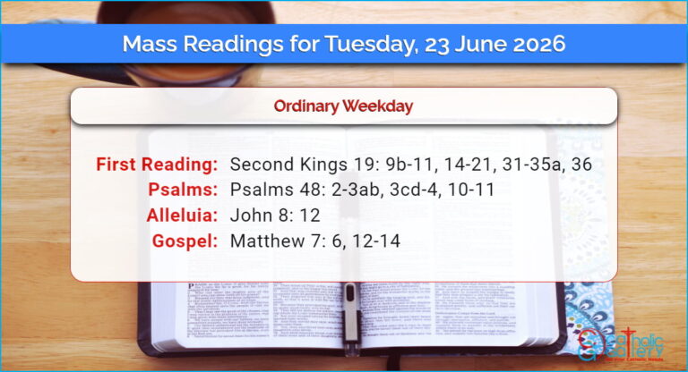 Daily Mass Readings for Tuesday, 23 June 2026