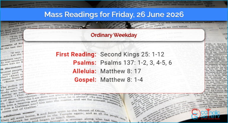 Daily Mass Readings for Friday, 26 June 2026