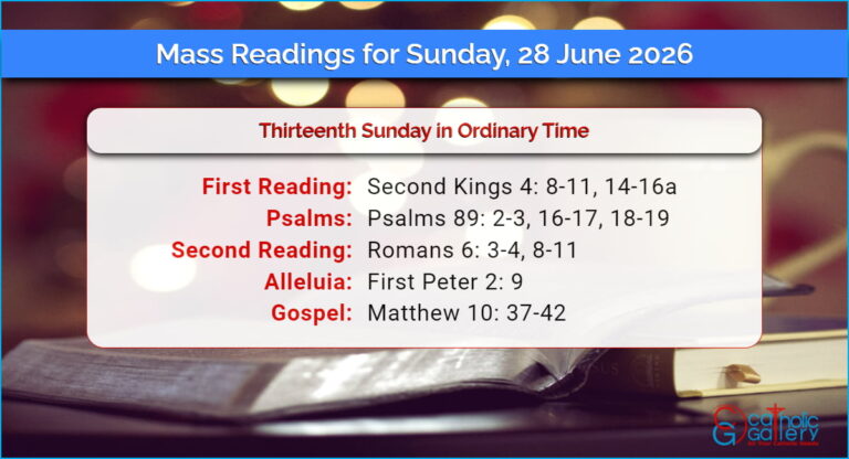 Daily Mass Readings for Sunday, 28 June 2026