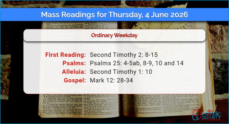 Daily Mass Readings for Thursday, 4 June 2026