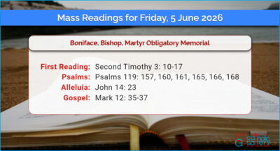 Daily Mass Readings for Friday, 5 June 2026