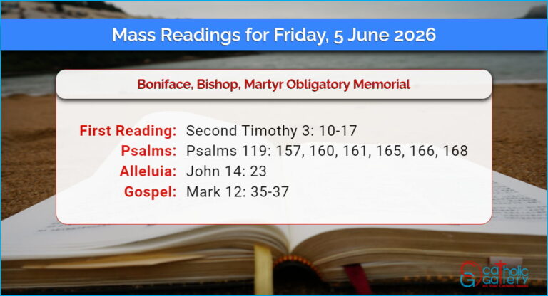 Daily Mass Readings for Friday, 5 June 2026