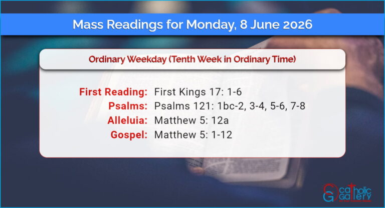 Daily Mass Readings for Monday, 8 June 2026