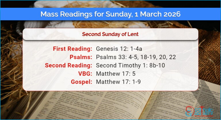 Daily Mass Readings for Sunday, 1 March 2026
