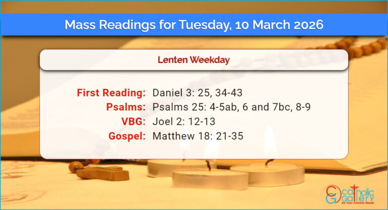 Daily Mass Readings for Tuesday, 10 March 2026