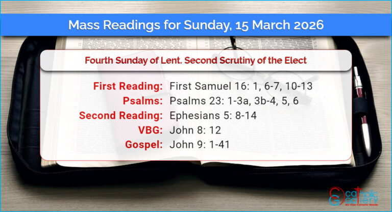 Daily Mass Readings for Sunday, 15 March 2026