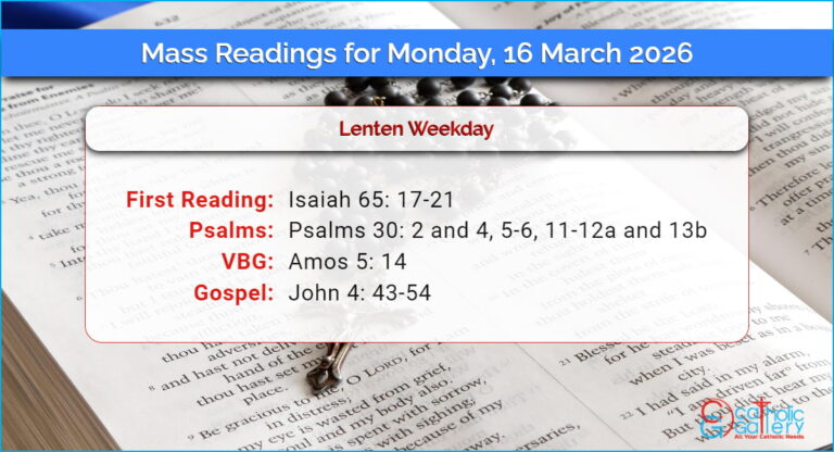 Daily Mass Readings for Monday, 16 March 2026