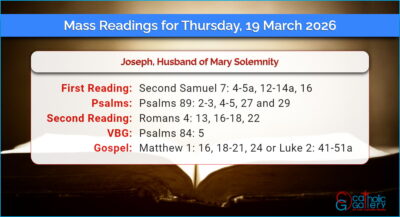 Daily Mass Readings for Thursday, 19 March 2026