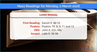 Daily Mass Readings for Monday, 2 March 2026