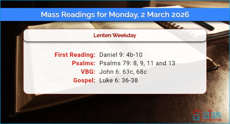 Daily Mass Readings for Monday, 2 March 2026