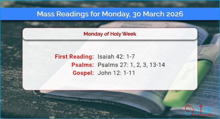 Daily Mass Readings for Monday, 30 March 2026
