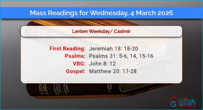 Daily Mass Readings for Wednesday, 4 March 2026