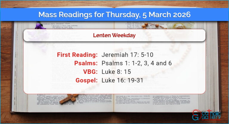 Daily Mass Readings for Thursday, 5 March 2026