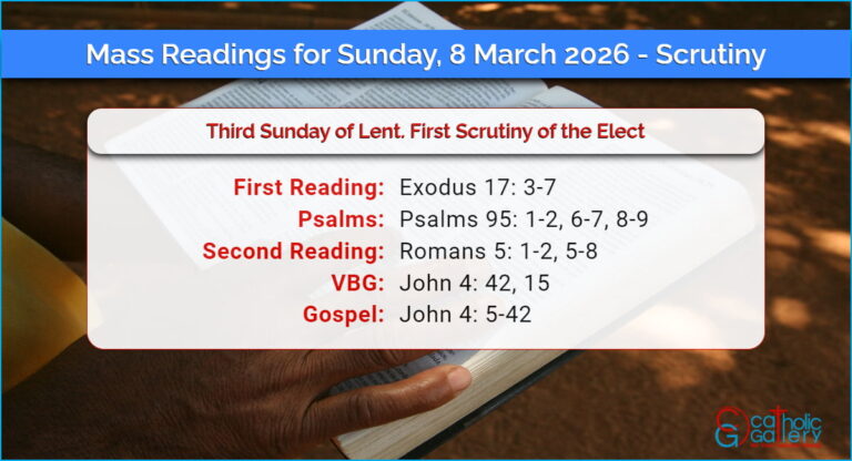 Daily Mass Readings for Sunday, 8 March 2026 – Scrutiny