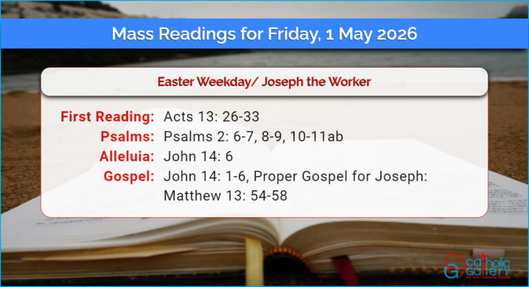 Daily Mass Readings for Friday, 1 May 2026