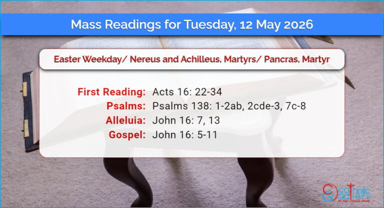 Daily Mass Readings for Tuesday, 12 May 2026