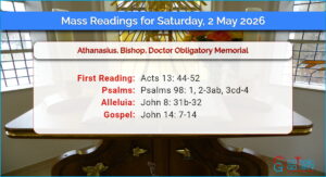 Daily Mass Readings for Saturday, 2 May 2026