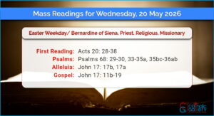 Daily Mass Readings for Wednesday, 20 May 2026