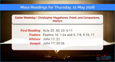 Daily Mass Readings for Thursday, 21 May 2026