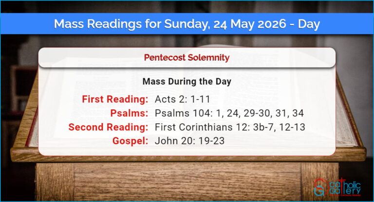 Daily Mass Readings for Sunday, 24 May 2026 – Day