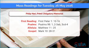 Daily Mass Readings for Tuesday, 26 May 2026