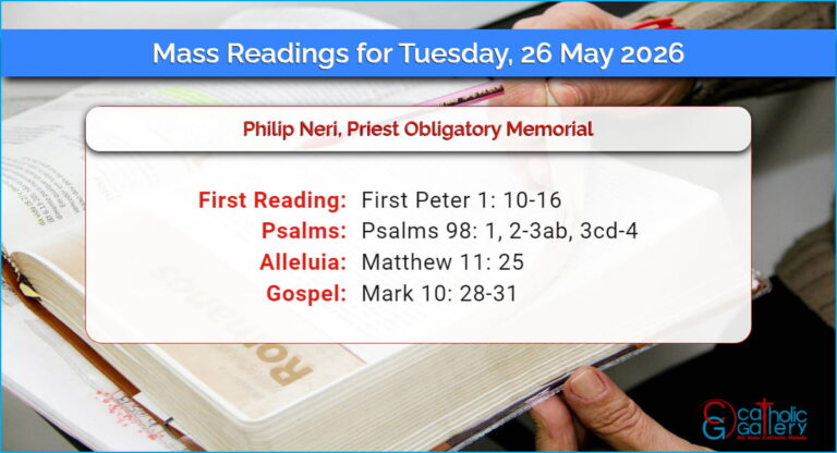 Daily Mass Readings for Tuesday, 26 May 2026