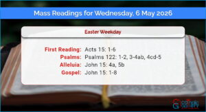 Daily Mass Readings for Wednesday, 6 May 2026