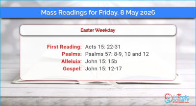Daily Mass Readings for Friday, 8 May 2026