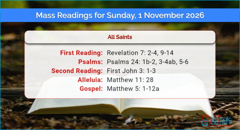 Daily Mass Readings for Sunday, 1 November 2026