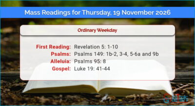 Daily Mass Readings for Thursday, 19 November 2026