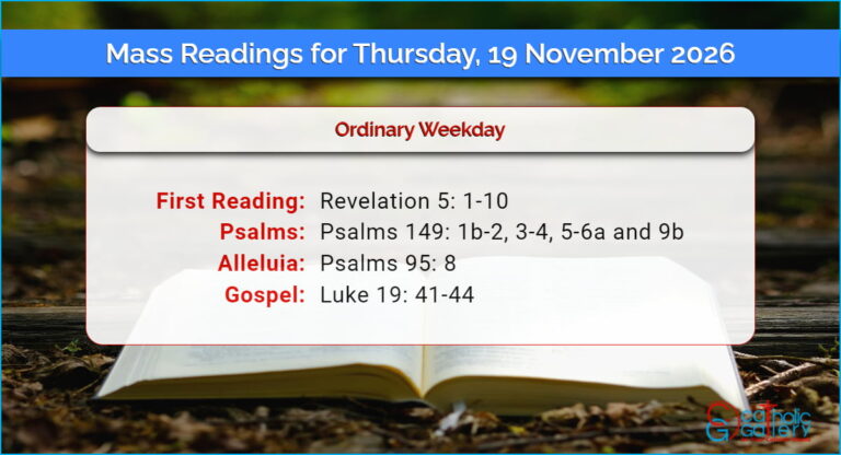 Daily Mass Readings for Thursday, 19 November 2026