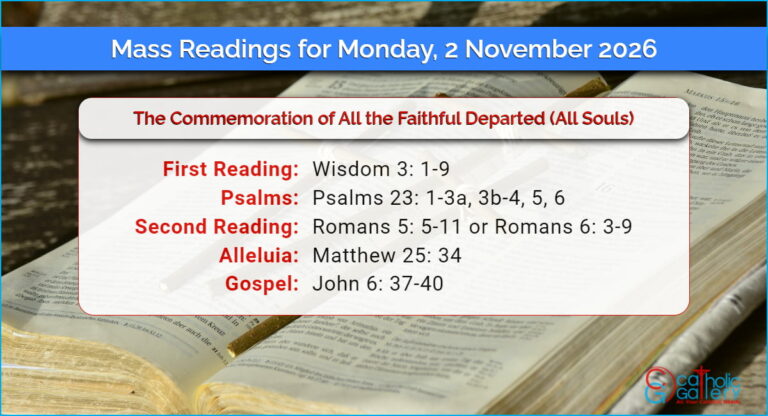 Daily Mass Readings for Monday, 2 November 2026