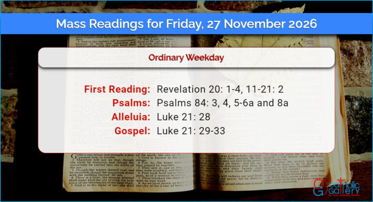 Daily Mass Readings for Friday, 27 November 2026