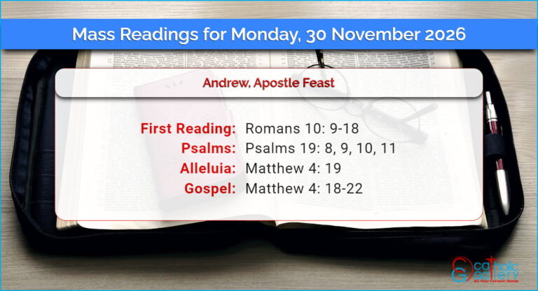 Daily Mass Readings for Monday, 30 November 2026