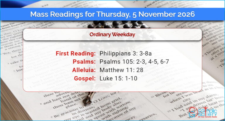 Daily Mass Readings for Thursday, 5 November 2026