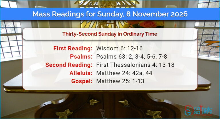 Daily Mass Readings for Sunday, 8 November 2026
