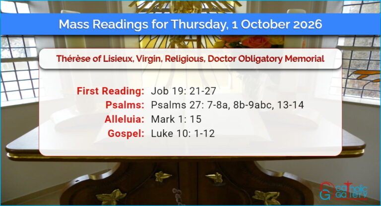 Daily Mass Readings for Thursday, 1 October 2026