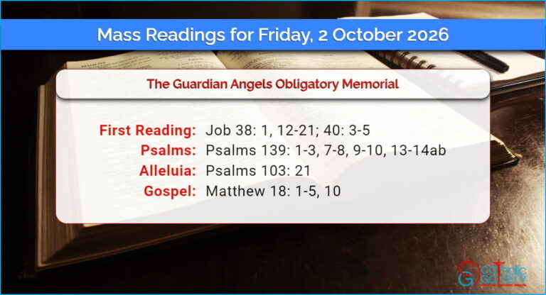 Daily Mass Readings for Friday, 2 October 2026