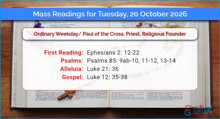 Daily Mass Readings for Tuesday, 20 October 2026