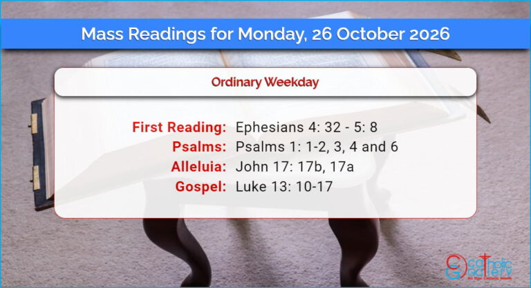 Daily Mass Readings for Monday, 26 October 2026