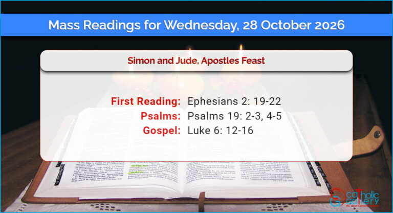 Daily Mass Readings for Wednesday, 28 October 2026