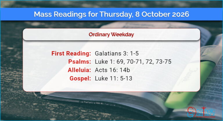 Daily Mass Readings for Thursday, 8 October 2026