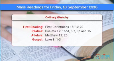 Daily Mass Readings for Friday, 18 September 2026